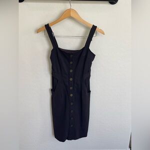 Diane Von Furstenberg Brown Midi Dress with Button front Detail